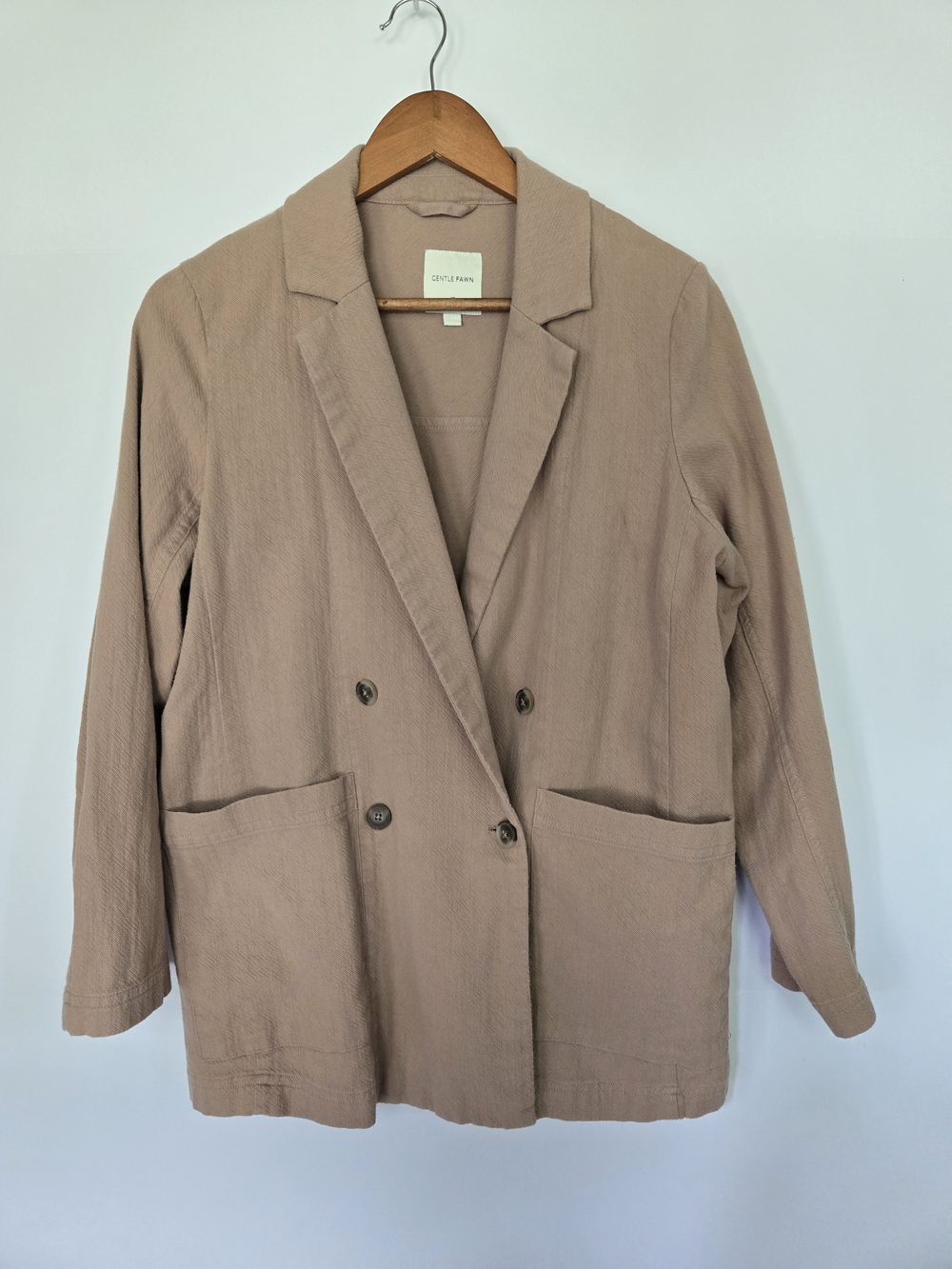 Gentle Fawn Taupe Double-Breasted Blazer